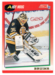 Andy Moog - Boston Bruins (NHL Hockey Card) 1991-92 Score Canadian # 90 Mint