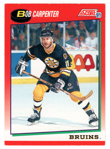 Bob Carpenter - Boston Bruins (NHL Hockey Card) 1991-92 Score Canadian # 162 Mint