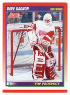 Dave Gagnon - Detroit Red Wings - Top Prospect (NHL Hockey Card) 1991-92 Score Canadian # 277 Mint