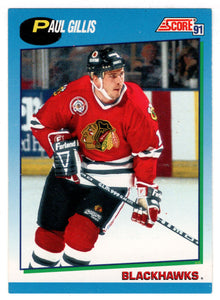 Paul Gillis - Chicago Blackhawks (NHL Hockey Card) 1991-92 Score Canadian # 403 Mint