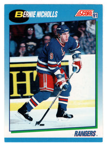 Bernie Nicholls - New York Rangers (NHL Hockey Card) 1991-92 Score Canadian # 460 Mint