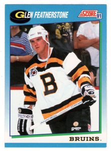 Glen Featherstone - Boston Bruins (NHL Hockey Card) 1991-92 Score Canadian # 587 Mint