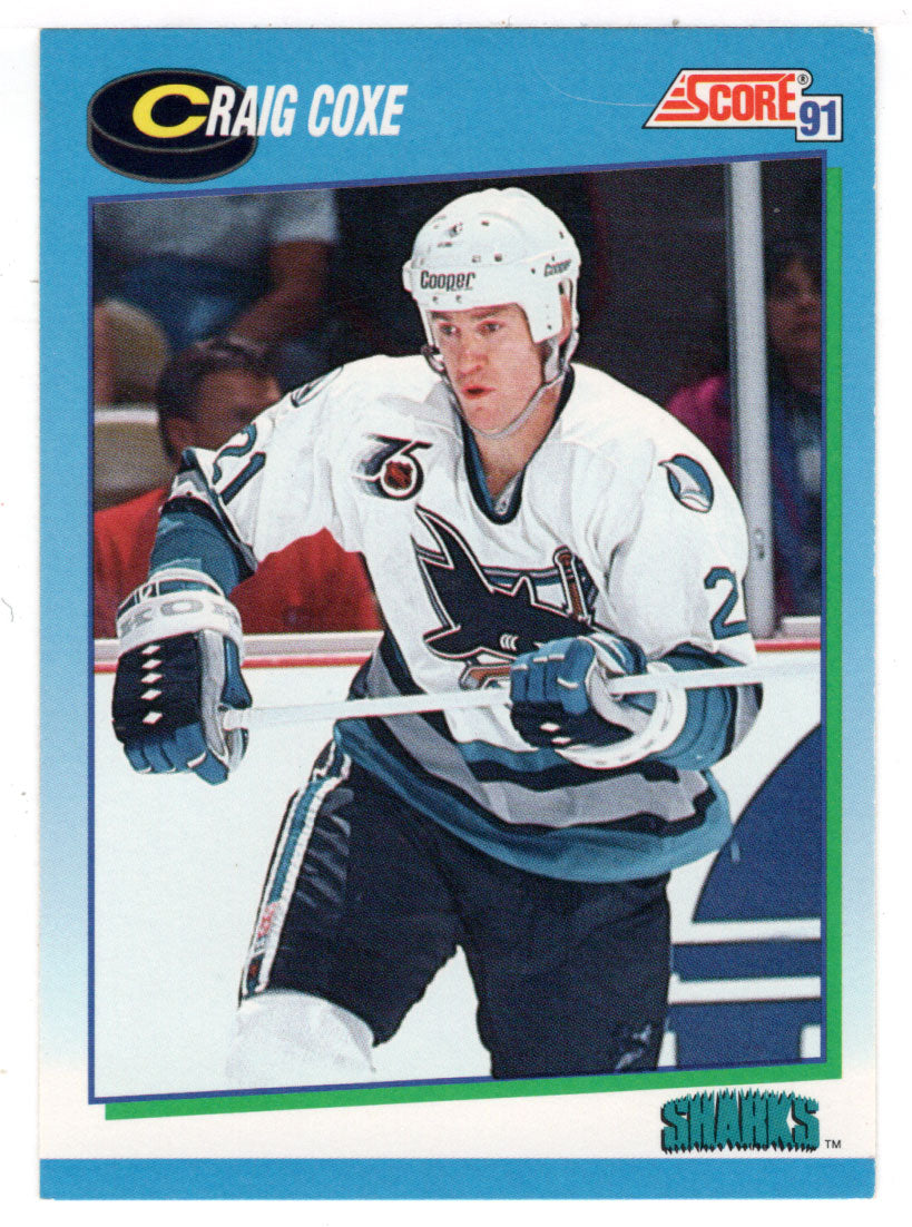 Craig Coxe - San Jose Sharks (NHL Hockey Card) 1991-92 Score Canadian # 646 Mint