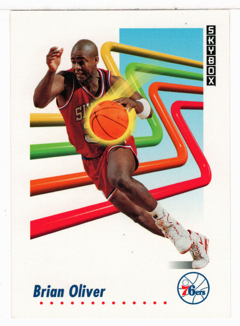 Brian Oliver - Philadelphia 76ers (NBA Basketball Card) 1991-92 Skybox # 218 Mint