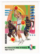 Mitch Richmond - Tim Hardaway - Chris Mullin - Golden State Warriors - League Leaders (NBA Basketball Card) 1991-92 Skybox # 303 Mint