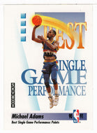 Michael Adams - Denver Nuggets - Best Single Game Performance (NBA Basketball Card) 1991-92 Skybox # 308 Mint