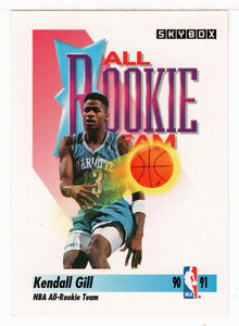 Kendall Gill - Charlotte Hornets - All Rookie Team (NBA Basketball Card) 1991-92 Skybox # 321 Mint