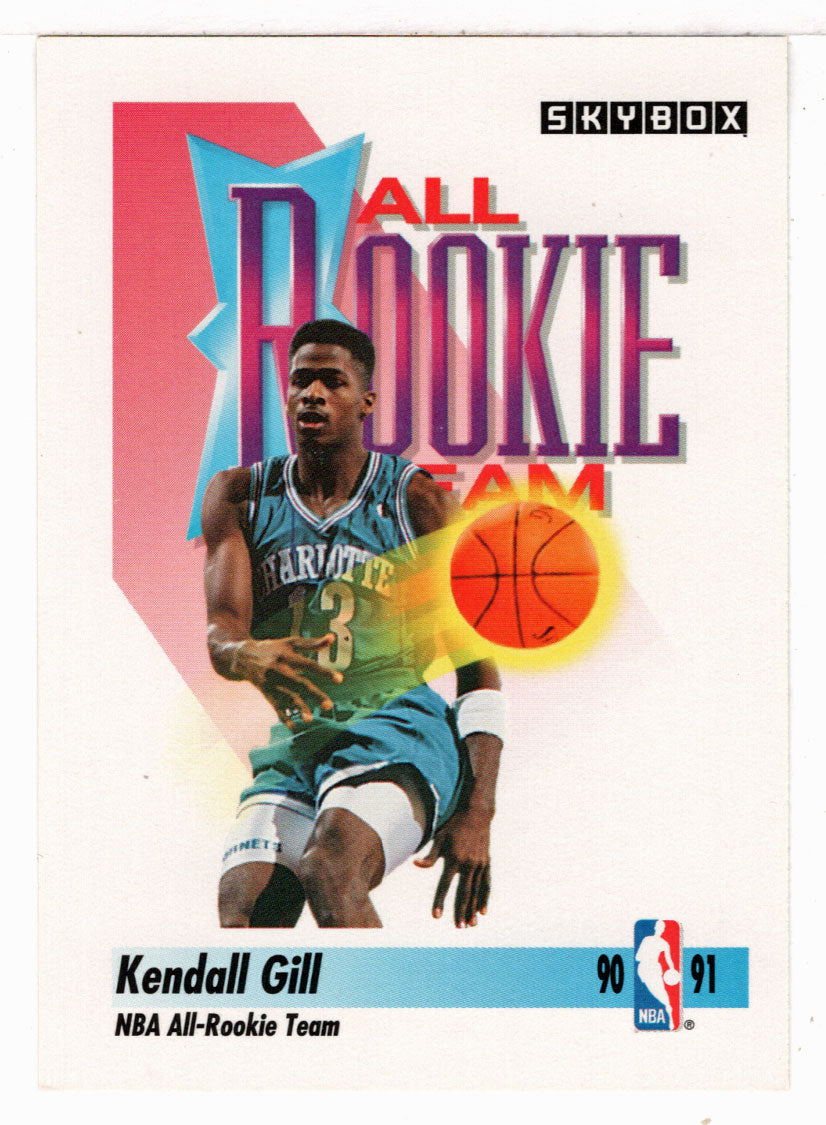 Kendall Gill - Charlotte Hornets - All Rookie Team (NBA Basketball Card) 1991-92 Skybox # 321 Mint