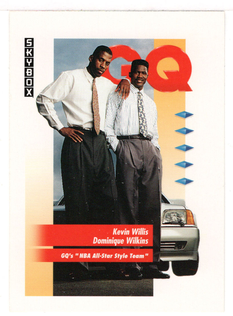Dominique Wilkins - Kevin Willis - Atlanta Hawks - GQ (NBA Basketball Card) 1991-92 Skybox # 325 Mint