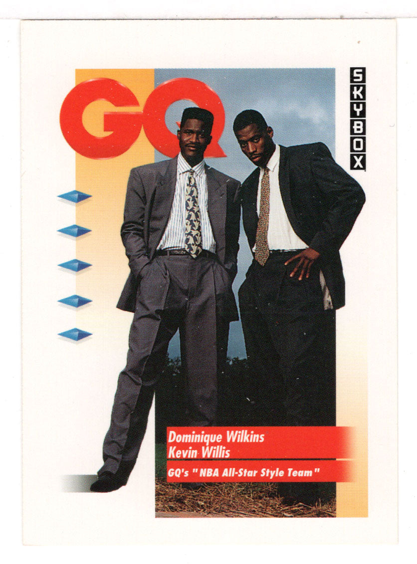 Dominique Wilkins - Kevin Willis - Atlanta Hawks - GQ (NBA Basketball Card) 1991-92 Skybox # 326 Mint