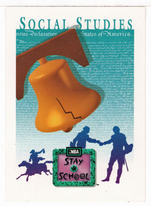 Social Studies - Stay In School (NBA Basketball Card) 1991-92 Skybox # 341 Mint