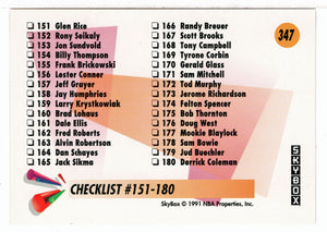 Checklist # 3 (NBA Basketball Card) 1991-92 Skybox # 347 Mint