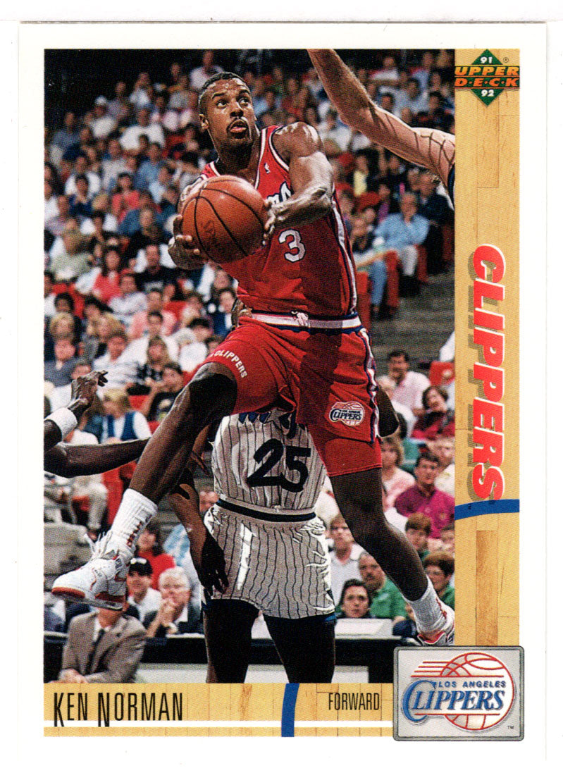 Ken Norman - Los Angeles Clippers (NBA Basketball Card) 1991-92 Upper Deck # 111 Mint