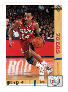 Rickey Green - Philadelphia 76ers (NBA Basketball Card) 1991-92 Upper Deck # 112 Mint