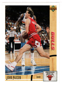 John Paxson - Chicago Bulls (NBA Basketball Card) 1991-92 Upper Deck # 117 Mint