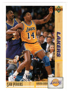 Sam Perkins - Los Angeles Lakers (NBA Basketball Card) 1991-92 Upper Deck # 144 Mint