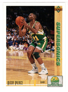 Ricky Pierce - Seattle SuperSonics (NBA Basketball Card) 1991-92 Upper Deck # 156 Mint