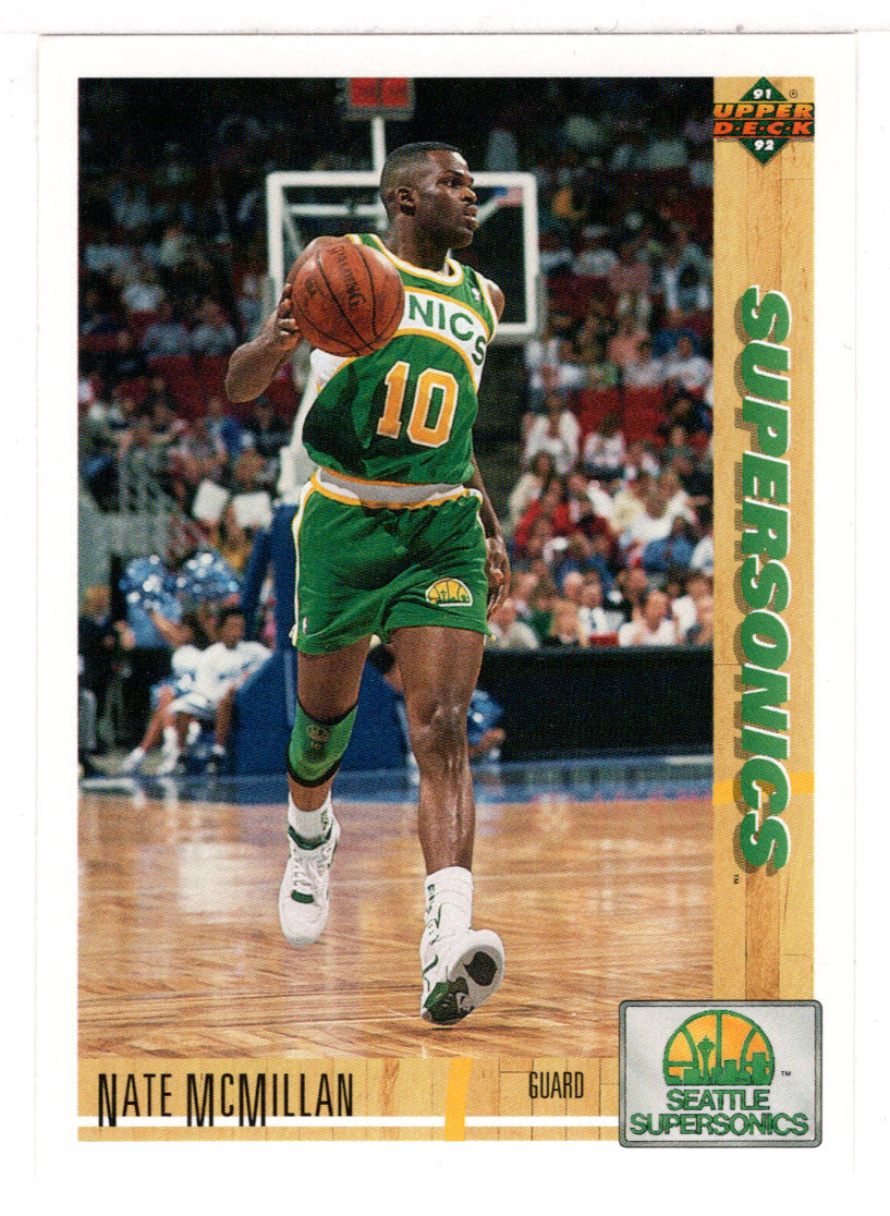 Nate McMillan - Seattle SuperSonics (NBA Basketball Card) 1991-92 Upper Deck # 186 Mint