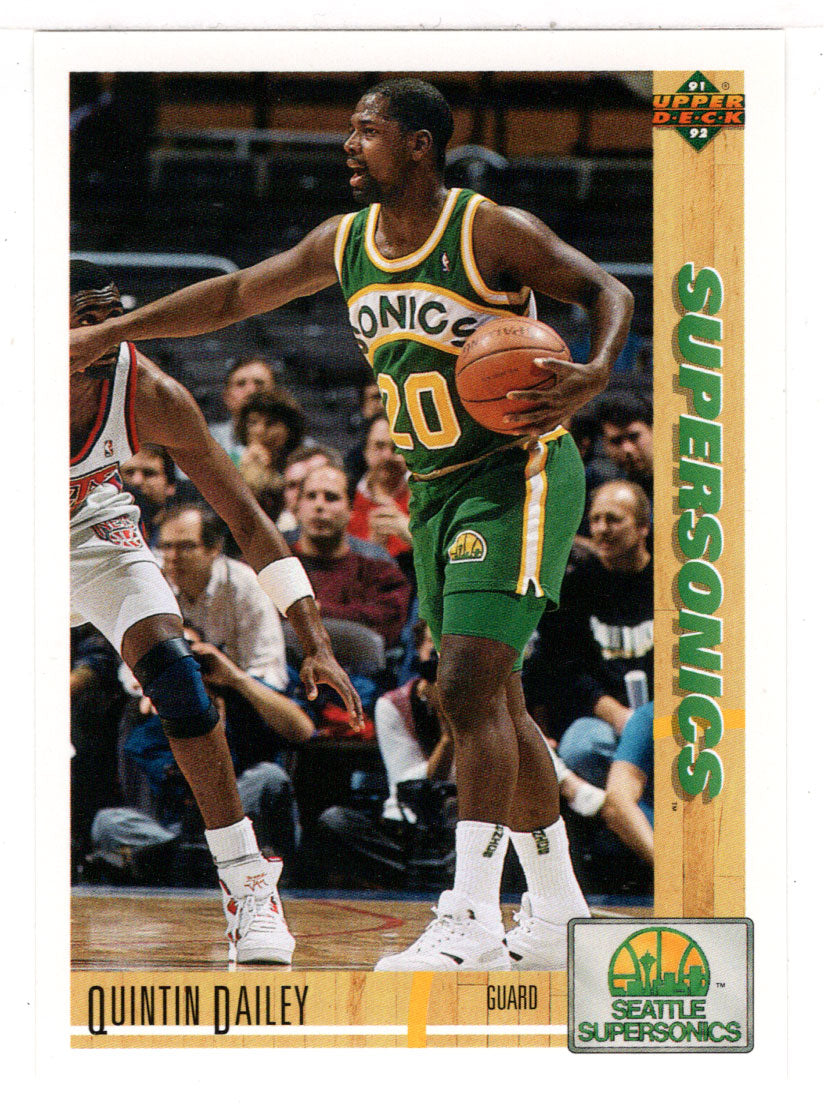 Quintin Dailey - Seattle SuperSonics (NBA Basketball Card) 1991-92 Upper Deck # 188 Mint