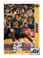 Blue Edwards - Utah Jazz (NBA Basketball Card) 1991-92 Upper Deck # 199 Mint