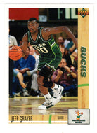 Jeff Grayer - Milwaukee Bucks (NBA Basketball Card) 1991-92 Upper Deck # 221 Mint