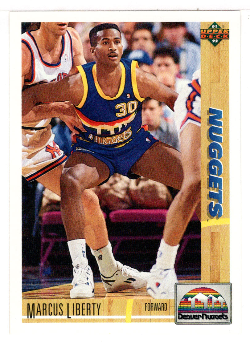 Marcus Liberty - Denver Nuggets (NBA Basketball Card) 1991-92 Upper Deck # 222 Mint