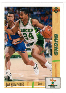 Jay Humphries - Milwaukee Bucks (NBA Basketball Card) 1991-92 Upper Deck # 241 Mint