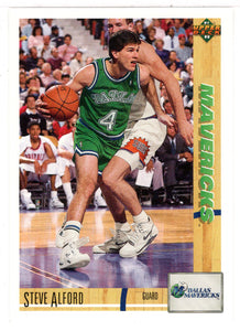 Steve Alford - Dallas Mavericks (NBA Basketball Card) 1991-92 Upper Deck # 250 Mint