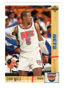 Terry Mills RC - New Jersey Nets (NBA Basketball Card) 1991-92 Upper Deck # 289 Mint