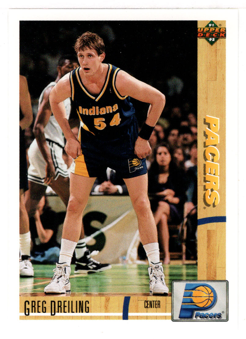 Greg Dreiling - Indiana Pacers (NBA Basketball Card) 1991-92 Upper Deck # 306 Mint