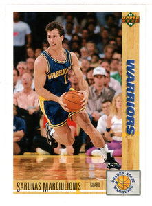 Sarunas Marciulionis - Golden State Warriors (NBA Basketball Card) 1991-92 Upper Deck # 354 Mint