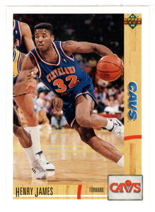 Henry James - Cleveland Cavaliers (NBA Basketball Card) 1991-92 Upper Deck # 369 Mint