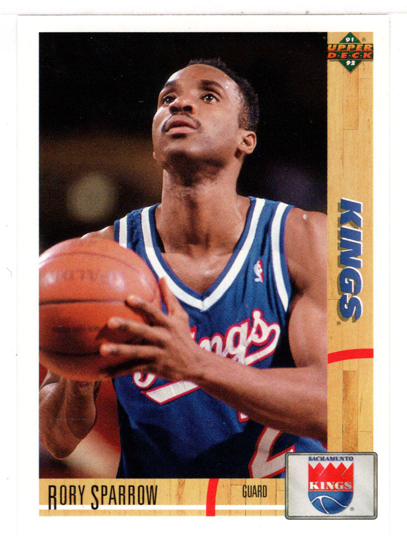 Rory Sparrow - Sacramento Kings (NBA Basketball Card) 1991-92 Upper Deck # 395 Mint