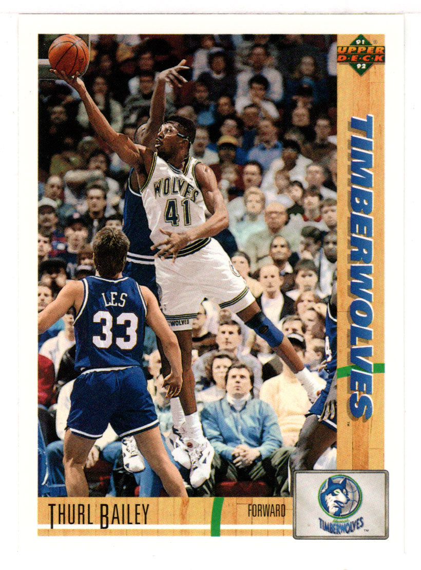 Thurl Bailey - Minnesota Timberwolves (NBA Basketball Card) 1991-92 Upper Deck # 418 Mint