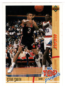 Steve Smith - Miami Heat - Top Prospects (NBA Basketball Card) 1991-92 Upper Deck # 447 Mint