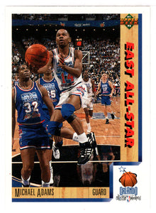 Michael Adams - Washington Bullets - East All-Stars (NBA Basketball Card) 1991-92 Upper Deck # 456 Mint