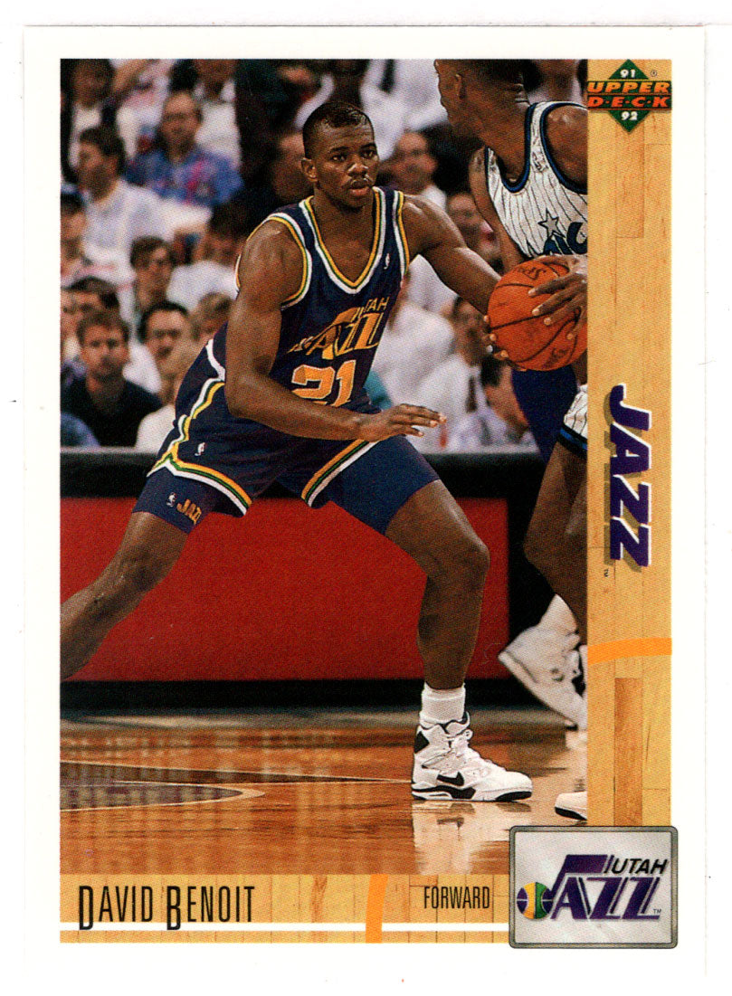 David Benoit RC - Utah Jazz (NBA Basketball Card) 1991-92 Upper Deck # 487 Mint