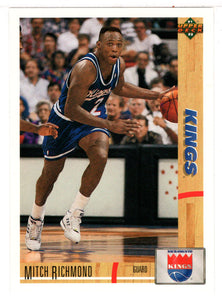 Mitch Richmond - Sacramento Kings (NBA Basketball Card) 1991-92 Upper Deck # 490 Mint