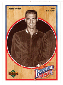 Jerry West - Team USA (NBA Basketball Card) 1991-92 Upper Deck Basketball Heroes Jerry West # 2 Mint