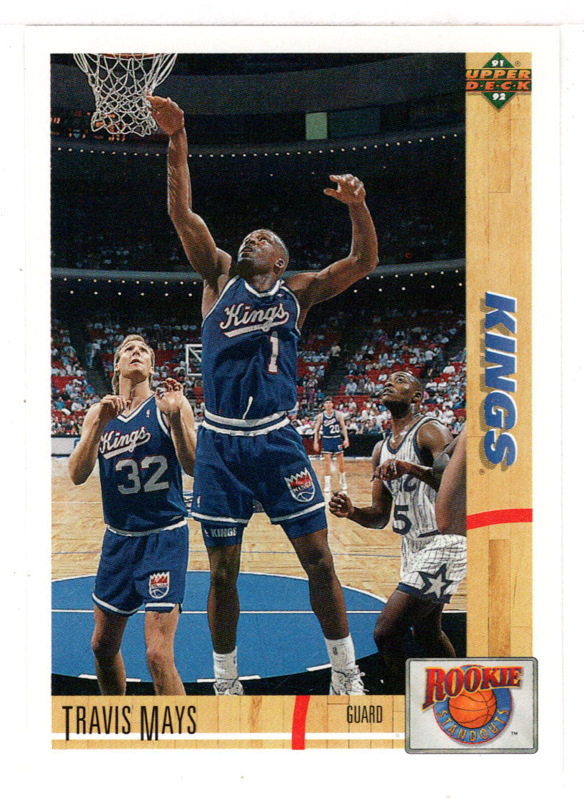 Travis Mays - Sacramento Kings (NBA Basketball Card) 1991-92 Upper Deck Rookie Standouts # R 9 Mint