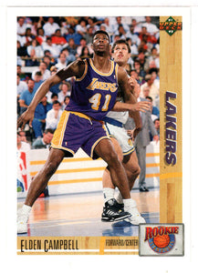 Elden Campbell - Los Angeles Lakers (NBA Basketball Card) 1991-92 Upper Deck Rookie Standouts # R 15 Mint