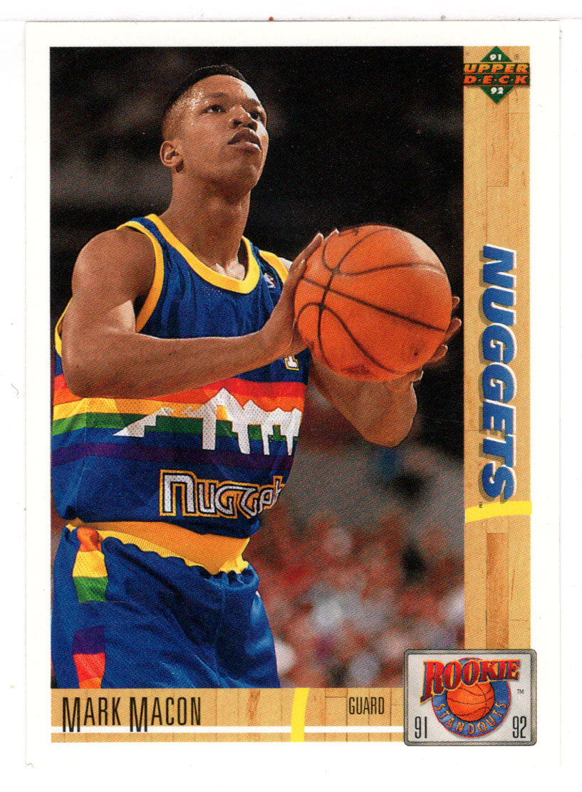 Mark Macon - Denver Nuggets (NBA Basketball Card) 1991-92 Upper Deck Rookie Standouts # R 25 Mint