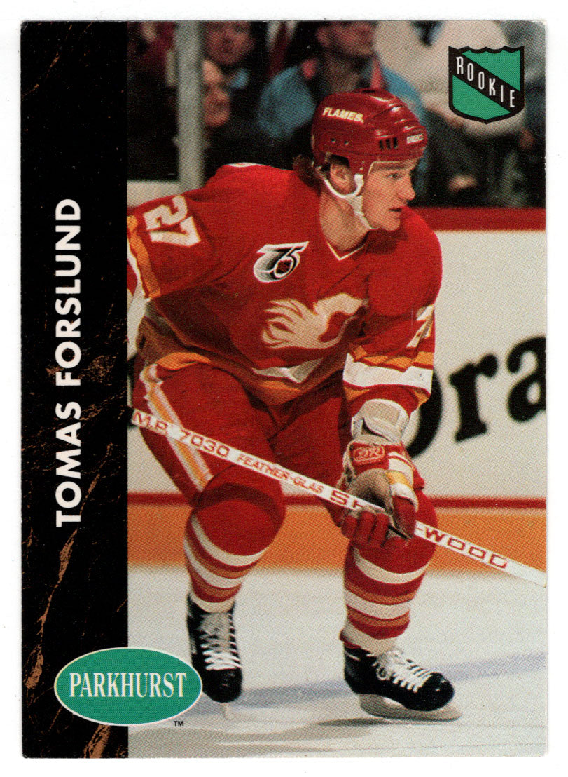 Tomas Forslund RC - Calgary Flames (NHL Hockey Card) 1991-92 Parkhurst # 20 Mint