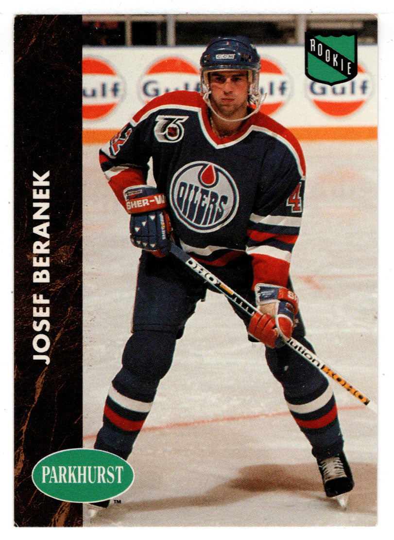 Josef Beranek RC - Edmonton Oilers (NHL Hockey Card) 1991-92 Parkhurst # 47 Mint
