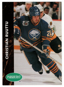 Christian Ruuttu - Buffalo Sabres (NHL Hockey Card) 1991-92 Parkhurst # 242 Mint