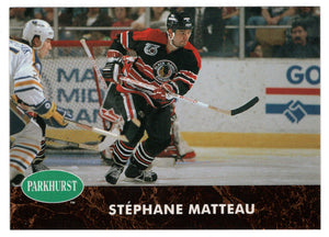 Stephane Matteau - Chicago Blackhawks (NHL Hockey Card) 1991-92 Parkhurst # 259 Mint