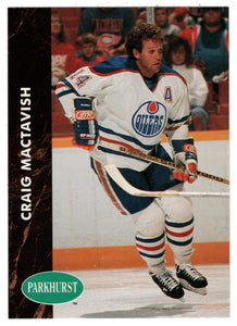 Craig MacTavish - Edmonton Oilers (NHL Hockey Card) 1991-92 Parkhurst # 276 Mint