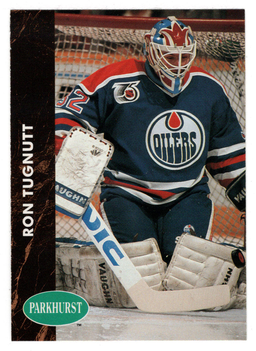 Ron Tugnutt - Edmonton Oilers (NHL Hockey Card) 1991-92 Parkhurst # 277 Mint