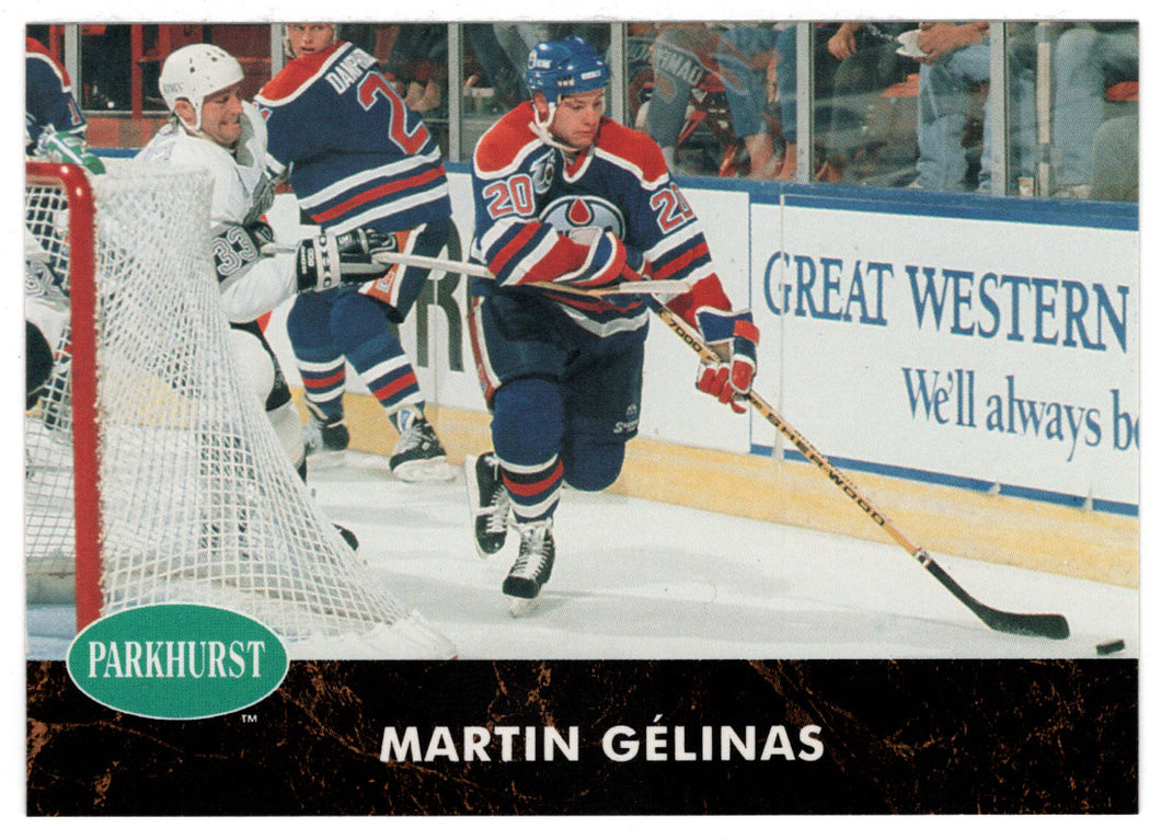 Martin Gelinas - Edmonton Oilers (NHL Hockey Card) 1991-92 Parkhurst # 283 Mint