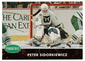 Peter Sidorkiewicz - Hartford Whalers (NHL Hockey Card) 1991-92 Parkhurst # 286 Mint